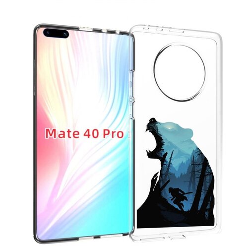 Чехол MyPads Ночной-медведь для Huawei Mate 40 Pro (NOH-NX9) задняя-панель-накладка-бампер чехол mypads белый медведь для huawei mate 40 pro noh nx9 задняя панель накладка бампер