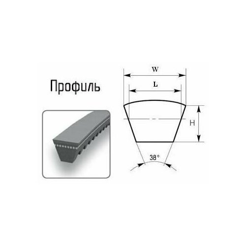 Ремень 1655 (AVX-17 14х10) вентиляторный зубчатый (Technik)