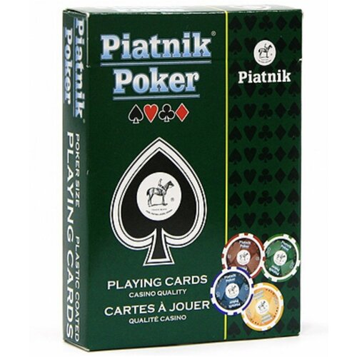 Игральные карты Пятник Покер 55 листов синяя рубашка
