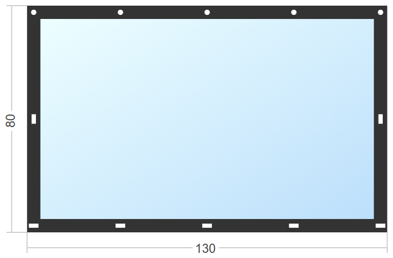 Мягкое окно Софтокна 130х80 см съемное, Скоба-ремешок, Прозрачная пленка 0,7мм, Черная окантовка, Комплект для установки - фотография № 3