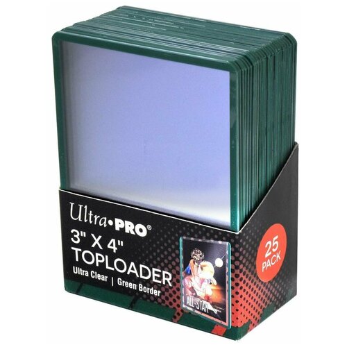 Топлодеры Ultra-Pro 3x4 Зеленый край (Green Border) (25 шт.)