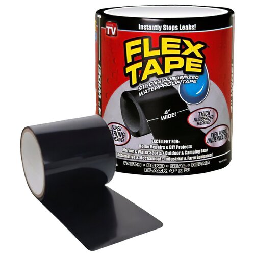 Сверхсильная ремонтная клейкая лента Flex Tape 152х10см (черный)