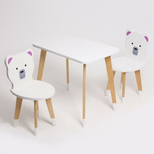 Вудлайнс Комплект из детского стола и 2 стульев «Каспер Абвиль, Мишка»