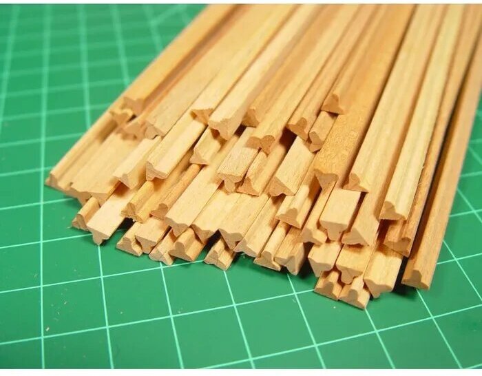 фото Рейка Т-образная бук, 5х6х450 мм, 4 шт, материал для моделирования, Amati (Италия)