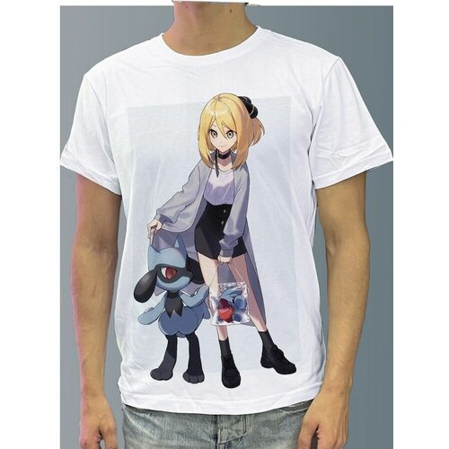 фото Футболка мужская белая из хлопка с dtf рисунком аниме pokemon - 970 будь на стиле