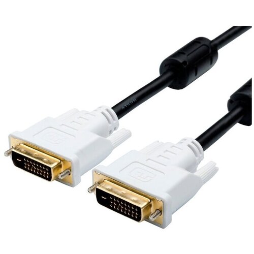 Atcom Кабель DVI-D Dual Link Atcom AT9149, с ферритовыми кольцами (5.0м) (ret) кабель dvi atcom at0702 10 0м dvi d dual link 24 pin 2 феррита пакет