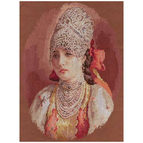 фото Набор для вышивания крестиком panna золотая серия, боярышня (vh-0903)