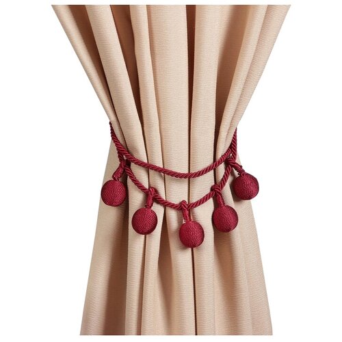 фото Арт узор кисть для штор шарлин, бордовый