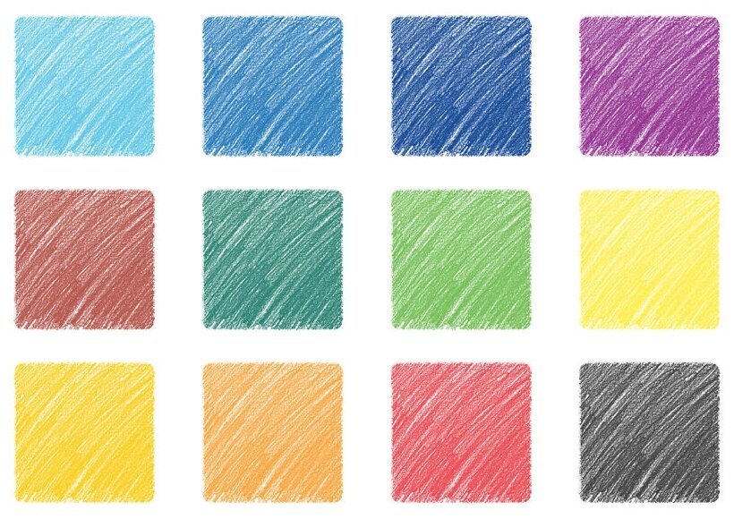 Карандаши цветные Jovi треугольной формы утолщенные 12 цветов - фото №8