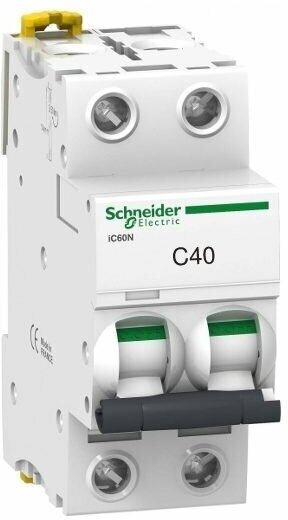 Автоматический выключатель Schneider Electric Acti9 iC60N, 2P, C, 40A
