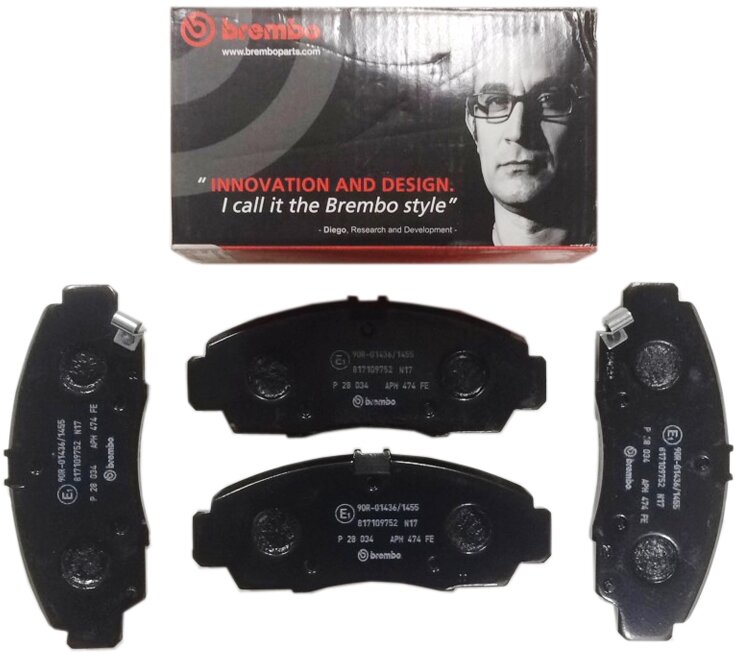 Колодки тормозные дисковые BREMBO P28034