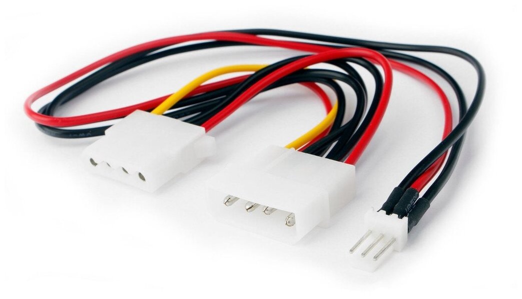 Аксессуар Кабель питания для вентилятора Gembird Cablexpert 12V Molex - Molex + 3-pin 15cm CC-PSU-5