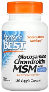 Капсулы Doctor's Best Glucosamine, Chondroitin with MSM OptiMSM, 120 шт.