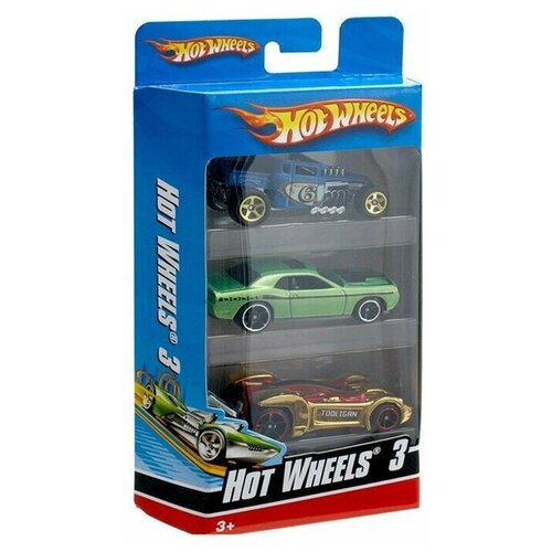 Набор машинок Mattel Hot Wheels, 3 машинки в наборе, 1 шт, в ассортименте, 1 шт.