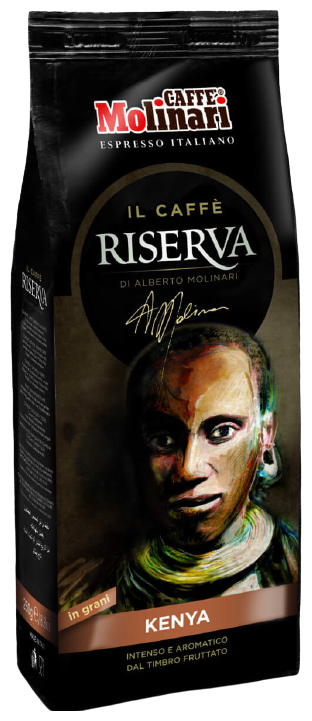 Кофе Molinari в зернах RISERVA "KENYA"/"Кения"/пакет (250гр) - фотография № 1