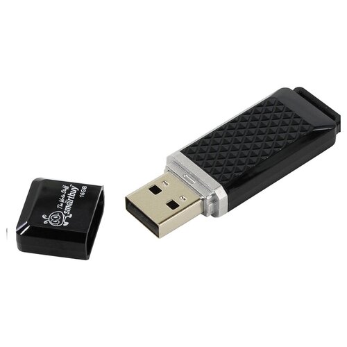 Память Smart Buy Quartz 16GB, USB 2.0 Flash Drive, черный - 3 шт.