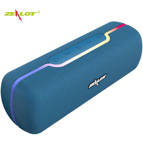 Портативная блютуз колонка Zealot S55 TWS синяя мощность 6W 250000₽