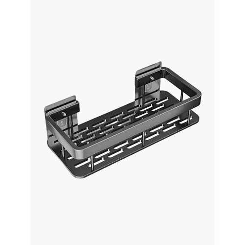 Полка для ванной из нержавеющей стали серая с самоклейкой 650₽