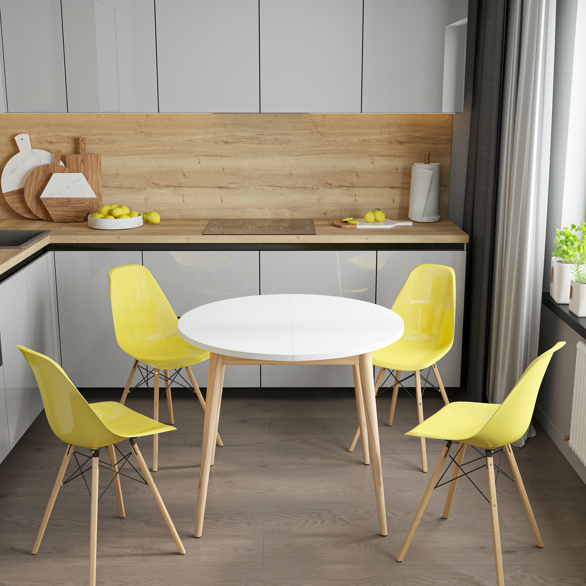 фото Стол круглый раздвижной