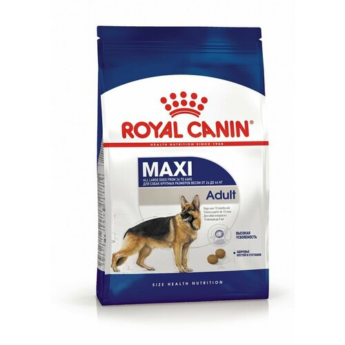 Сухой корм для собак крупных пород старше 15 месяцев Royal Canin Maxi Adult, с мясом, 3 кг сухой корм escortдля взрослых служебных собак security 15 кг