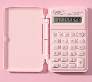 Калькулятор карманный 8-разрядный Camrin CM-328 розовый