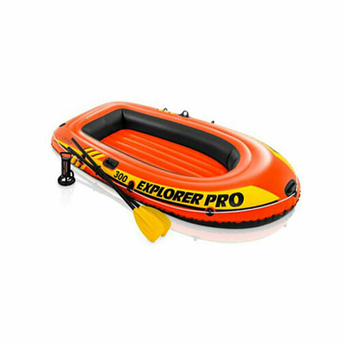 надувная лодка intex explorer pro 300 set 58358 Надувная лодка Intex эксплорер про 300, 244х117х36см, весла, ручн. нас.