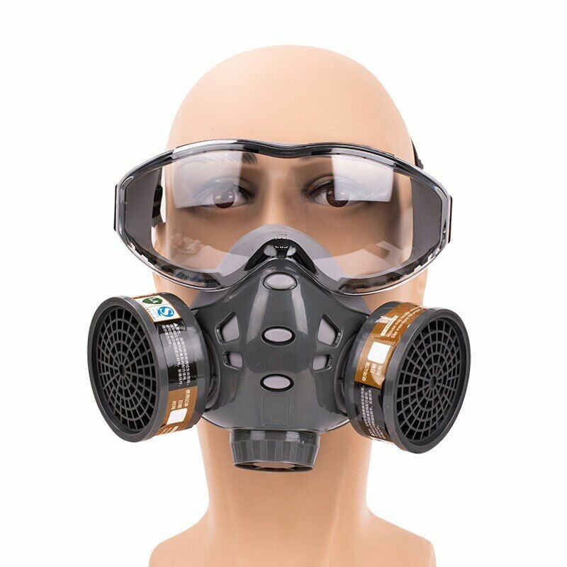 Маска универсальная Противогаз Dust mask 8200 - 8201 / Профессиональный респиратор противогаз Dust mask 8200 - 8201 маска защитная с угольным фильтром распиратор