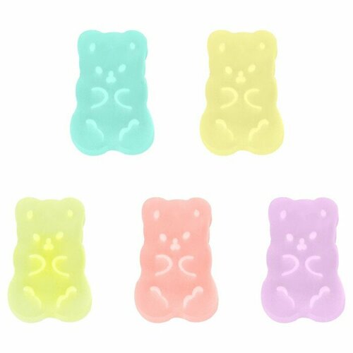 Набор ластиков MESHU Candy Bear 5 штук, ПВХ, 20*15*9мм (комплект из 21 шт)