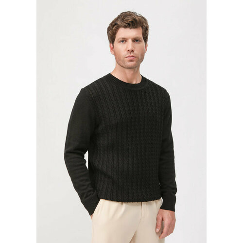Свитер VIVAWOOL, размер 50, черный свитер vivawool размер 50 серый