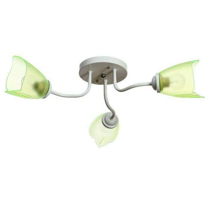 фото Люстра 1341002/3GN E27 15Вт белый-зеленый