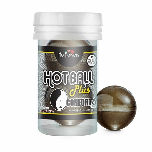 фото Анальный лубрикант на масляной основе hot ball plus conforto (2 шарика по 3 гр.) hot flowers