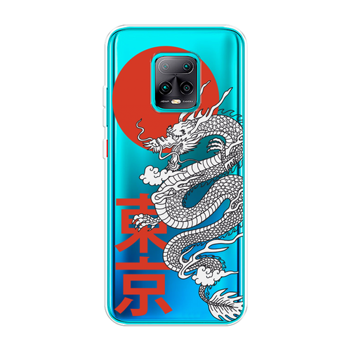 Силиконовый чехол на Xiaomi Redmi 10X 5G/Pro 5G / Сяоми Редми 10X 5G/Про 5G Китайский дракон, прозрачный силиконовый чехол на xiaomi redmi 10x 5g pro 5g сяоми редми 10x 5g про 5g сладкий песик