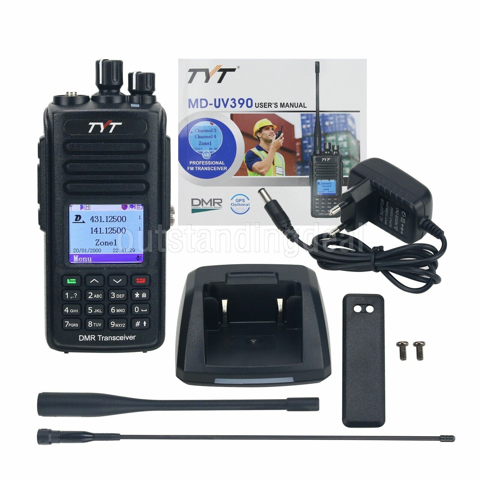 Портативная радиостанция TYT MD-UV390 Plus 10w 3600mah Type C AES