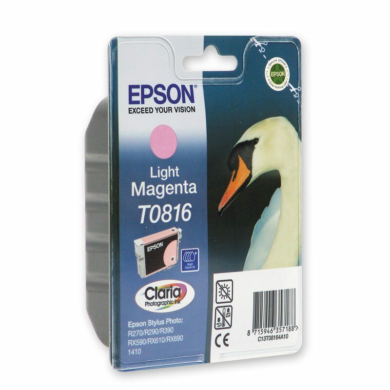 Картридж EPSON T08164A ST R270/R290/RX590 увеличенный светло-пурпурный в техологической упаковке