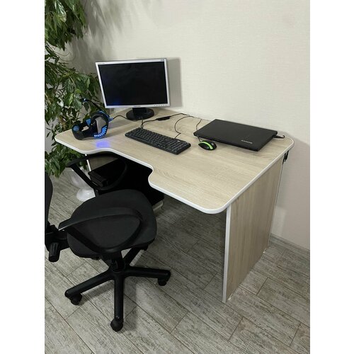 Компьютерный игровой письменный стол ADRENALINE дуб СономаБелый 120х75х78 5788₽