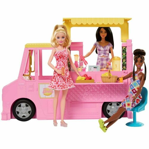 Фургон с лимонадом Barbie HPL71 фургон barbie фургон fbr34 розовый