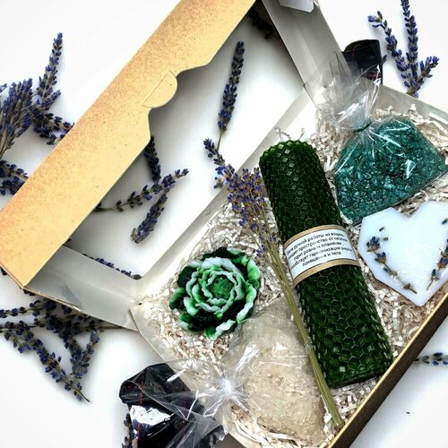 Подарочный набор Свечи и Лаванда пасхальный подарочный набор из мыло ручной работы