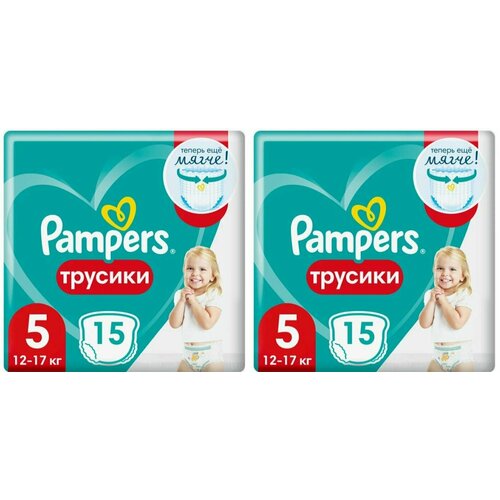 Pampers Подгузники-трусики, Pants, 12-17 кг, 15 шт/уп, 2 уп