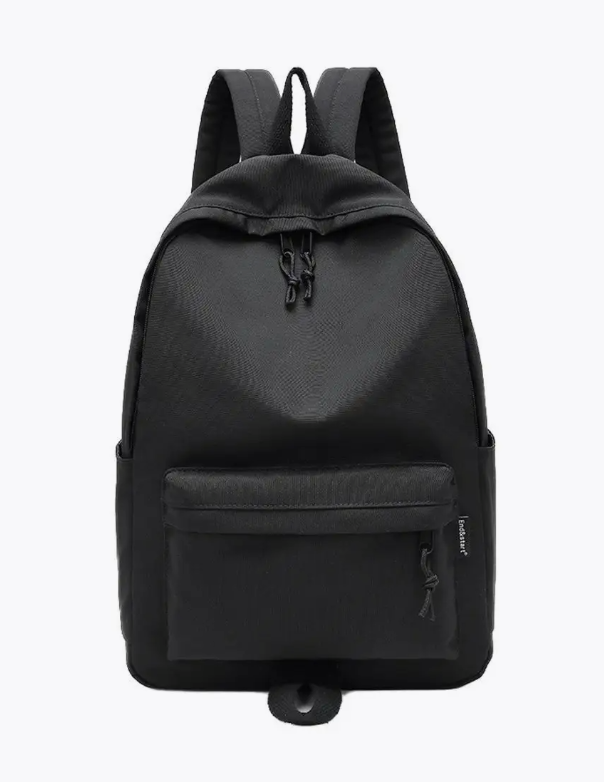 Рюкзак городской легкий мужской женский школьный портфель ортопедический рюкзачок для подростков (Черный)