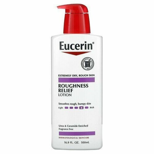 Eucerin, Roughness Relief Lotion, Лосьон разлаживающий, без отдушек, 500 мл eucerin lotion roughness relief 16 9 fl oz 500 ml