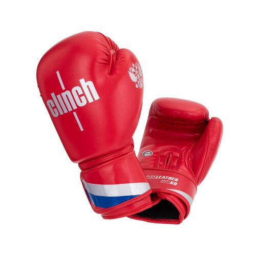 Перчатки боксерские Clinch Olimp красные (вес 10 унций, ) перчатки боксерские hybrid 150 сине красные вес 10 унций
