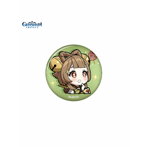 Значок значок genshin impact chibi expressions – tartaglia can badge