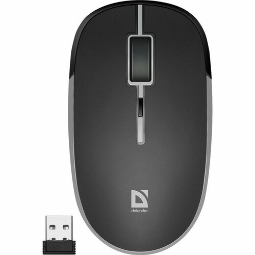 Мышь Defender Hit MB-775, беспроводная, оптическая, 1600 dpi, 400 мАч, USB, черная черный