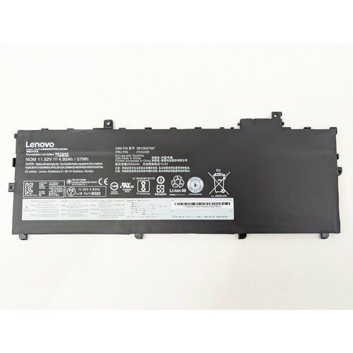 Аккумулятор SB10K97587, SB10K97588, SB10K97586 для Lenovo ThinkPad X1 Carbon 5th Gen, X1 Carbon 6th Gen 4950mAh (57Wh)