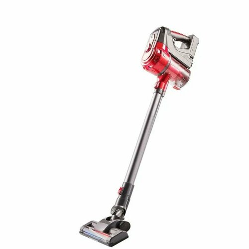 Беспроводной пылесос пылесос вертикальный беспроводной для дома телескопическая трубка LED подсветка насадки в комплекте красный 6990₽