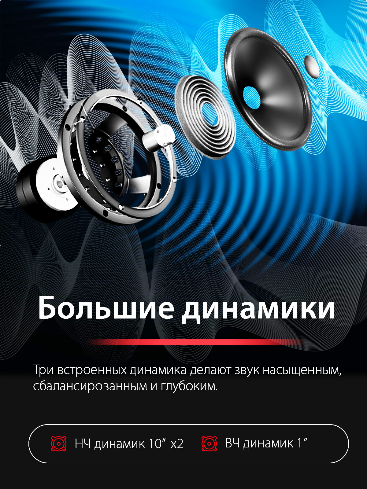 Портативная колонка Microlab PT1000W с 2 микрофонами — фото 1