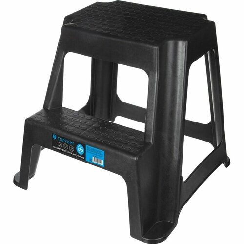 Стремянка Topfort табурет пластиковая 2 ступени цвет черный 3325₽