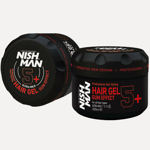 Изображение товара Гель для волос NISHMAN ULTRA HOLD HAIR STYLING GUMMY 5+ NEW Фиксация: ультра сильная+, 300 мл