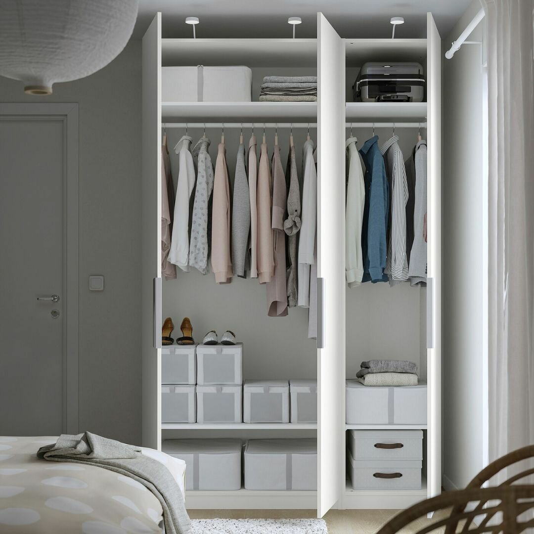 Шкаф распашной для одежды пакс (PAX IKEA) 150х58х236 см, комбинация 12