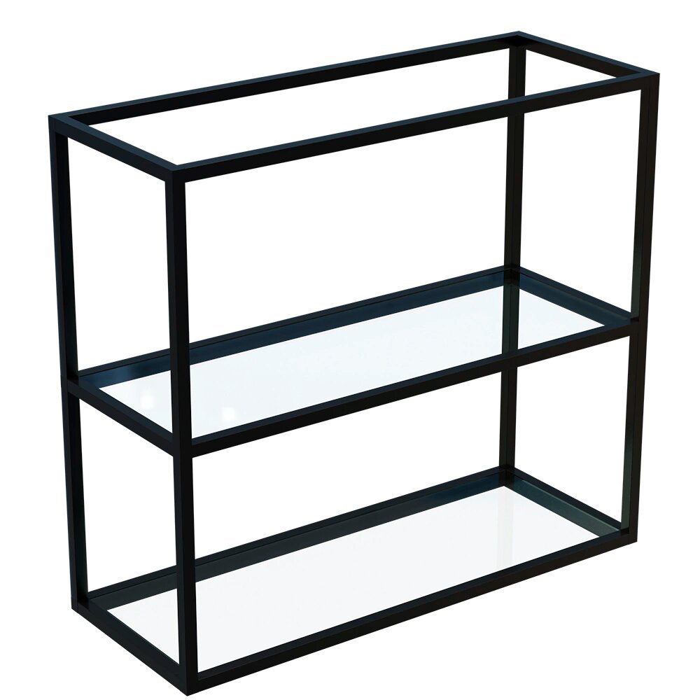 Полка-каркас навесная под стекло 300х800х720 мм черный муар